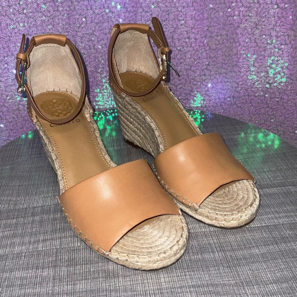 Vince Camuto Women’s Leera Espadrille Wedge Sandal Size 8W NWOT